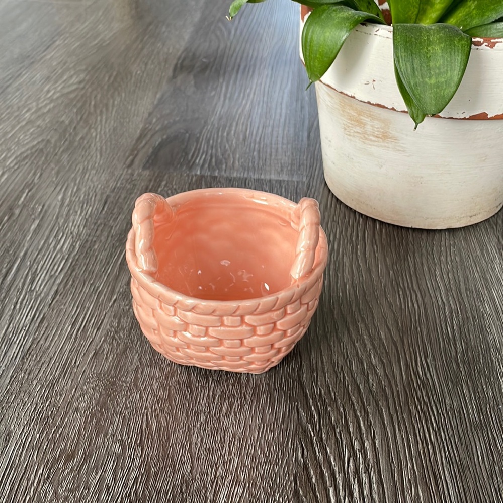 Vintage Ceramic Basket Dish